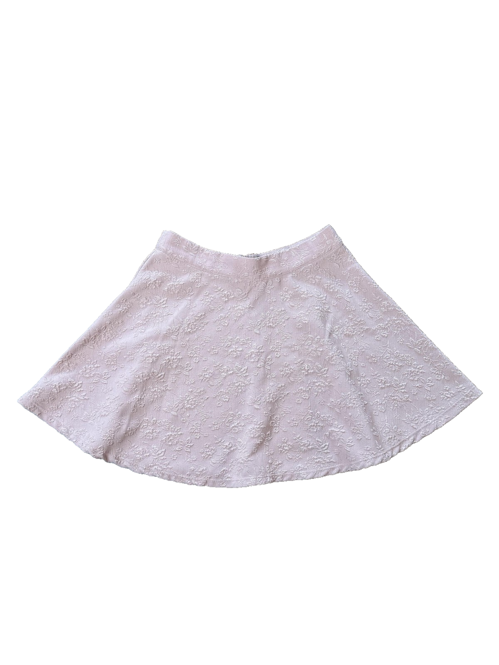 Forever 21 Skirt Womens Small Pink Floral Jacquard Skater Mini A-Line Circle